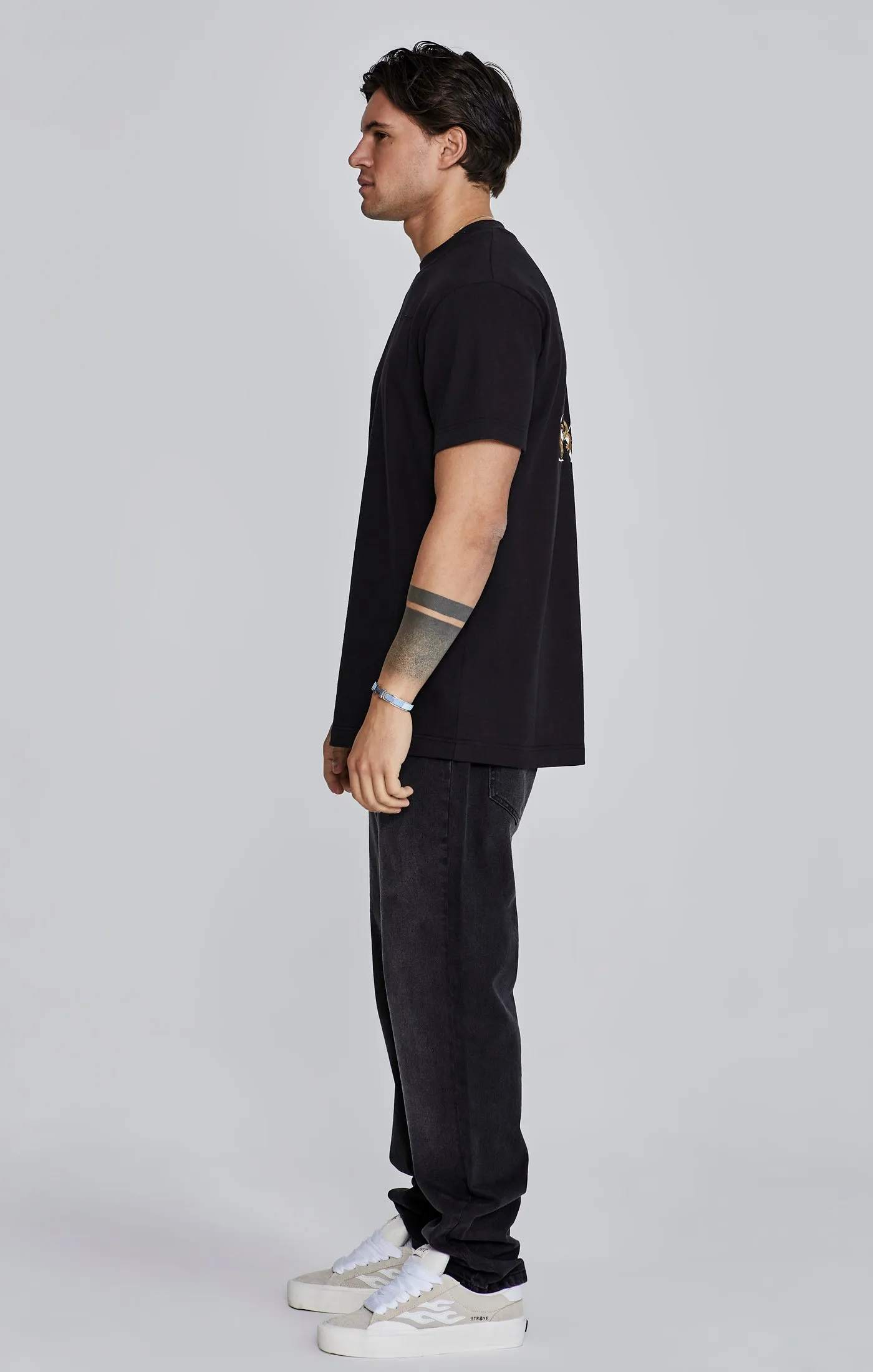 Black Filigree T-Shirt sold by Siksilk product image thumbnail 4