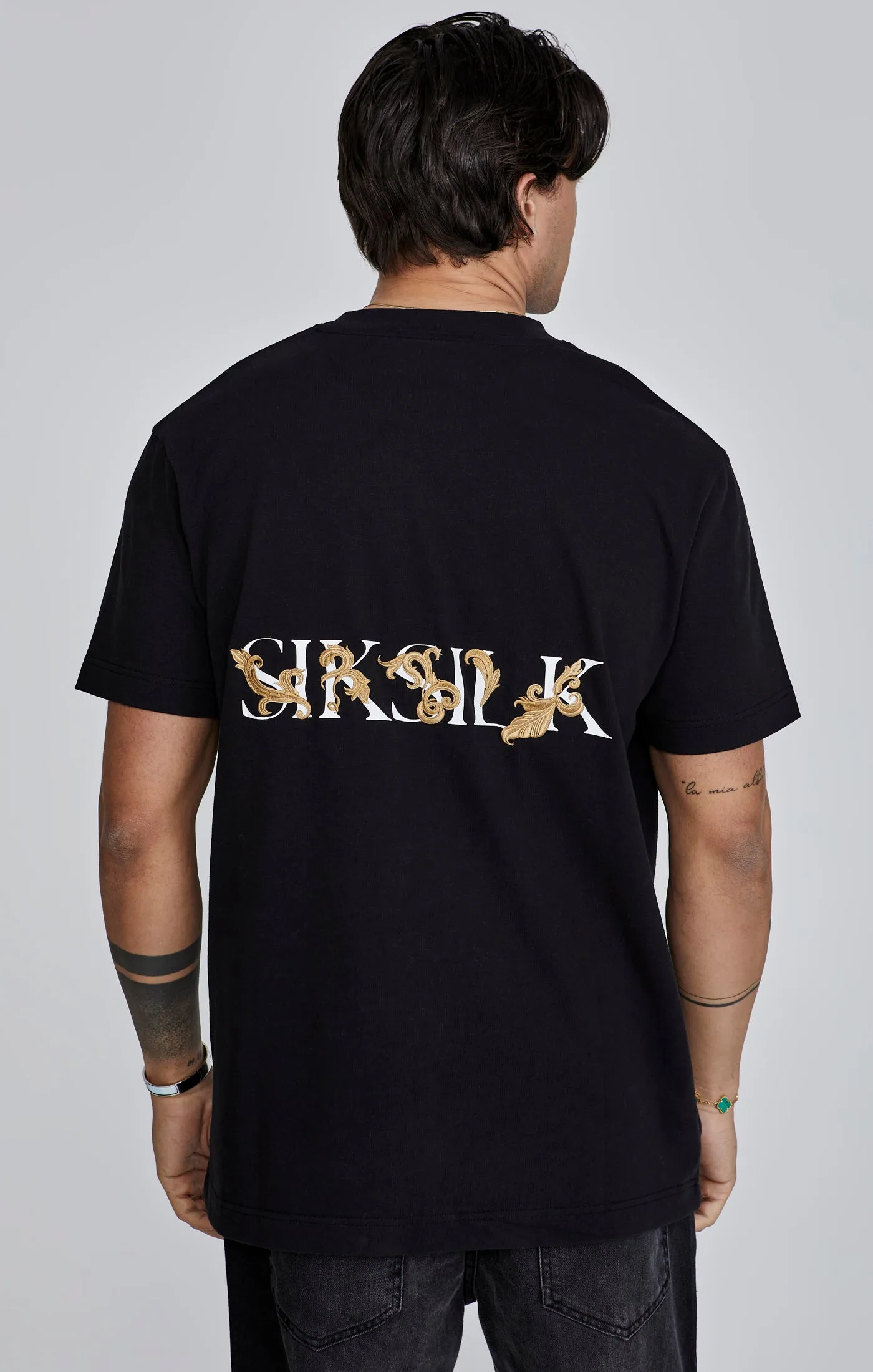 Black Filigree T-Shirt sold by Siksilk