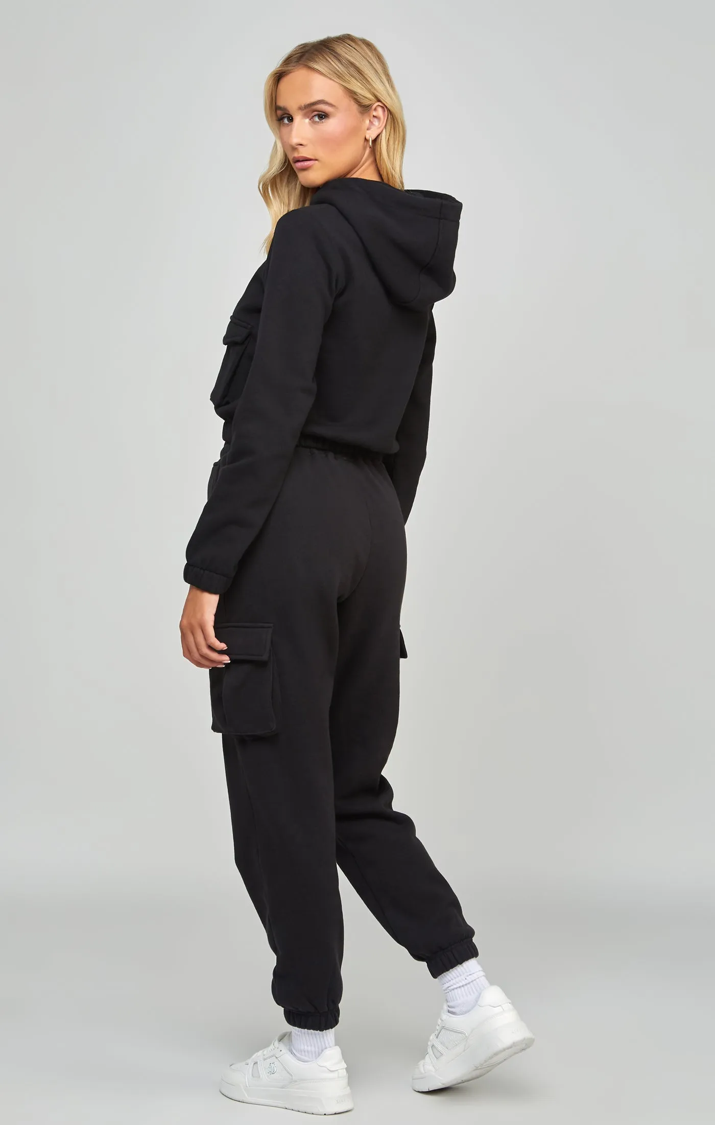 Black Cargo Pocket Hoodie sold by Siksilk product image thumbnail 5