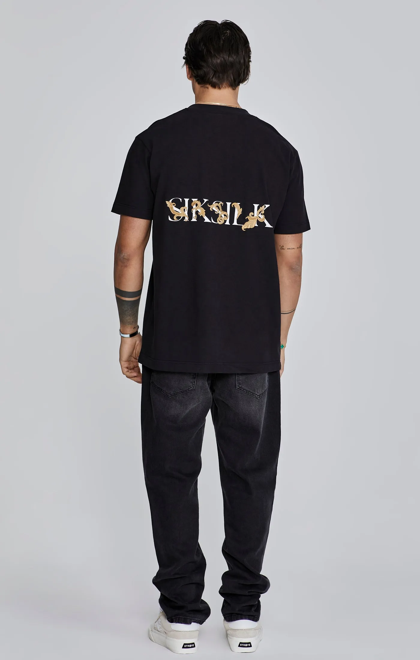 Black Filigree T-Shirt sold by Siksilk product image thumbnail 5