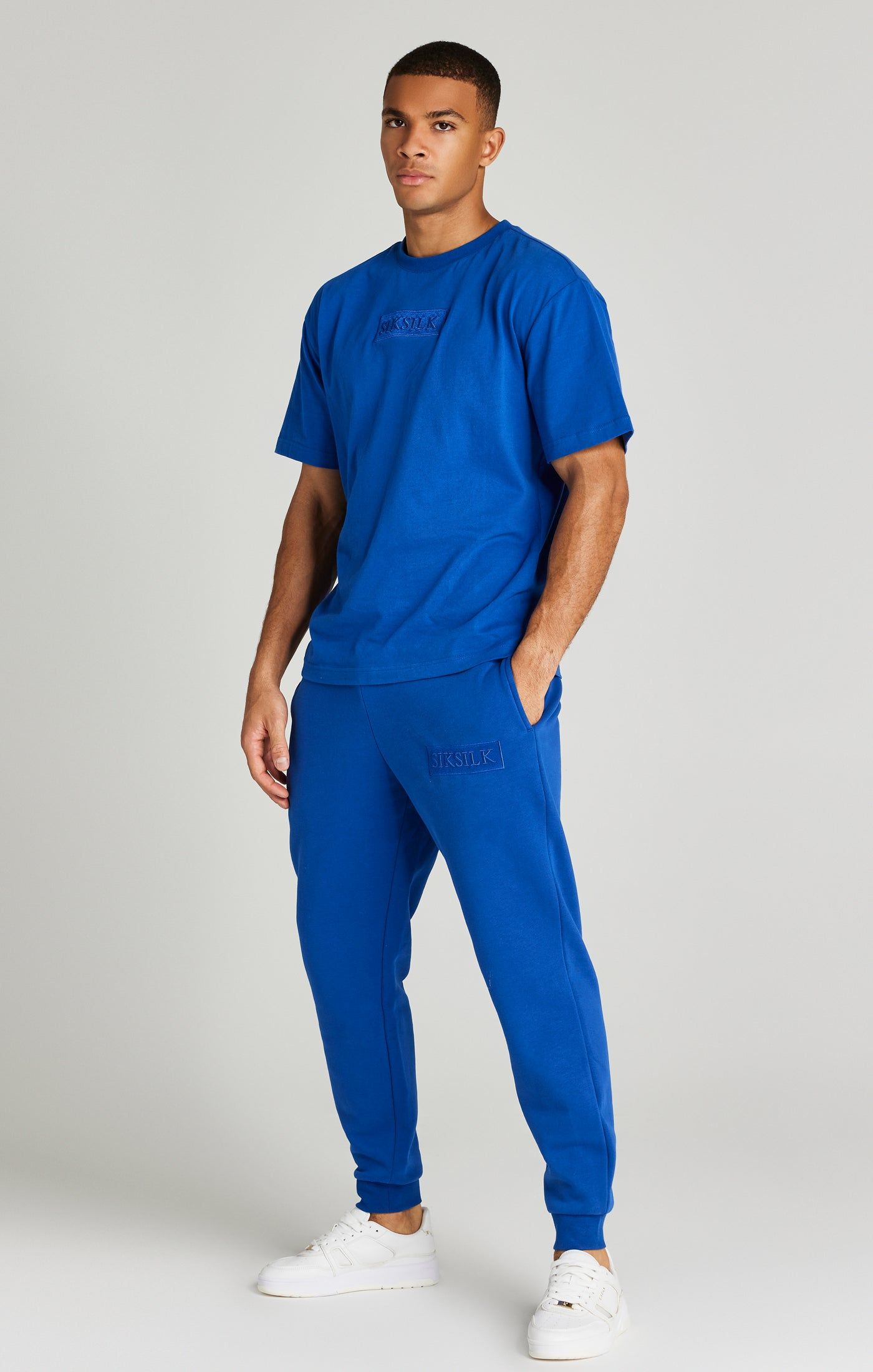 Blue Relaxed Fit Cuffed Jogger sold by Siksilk product image thumbnail 7
