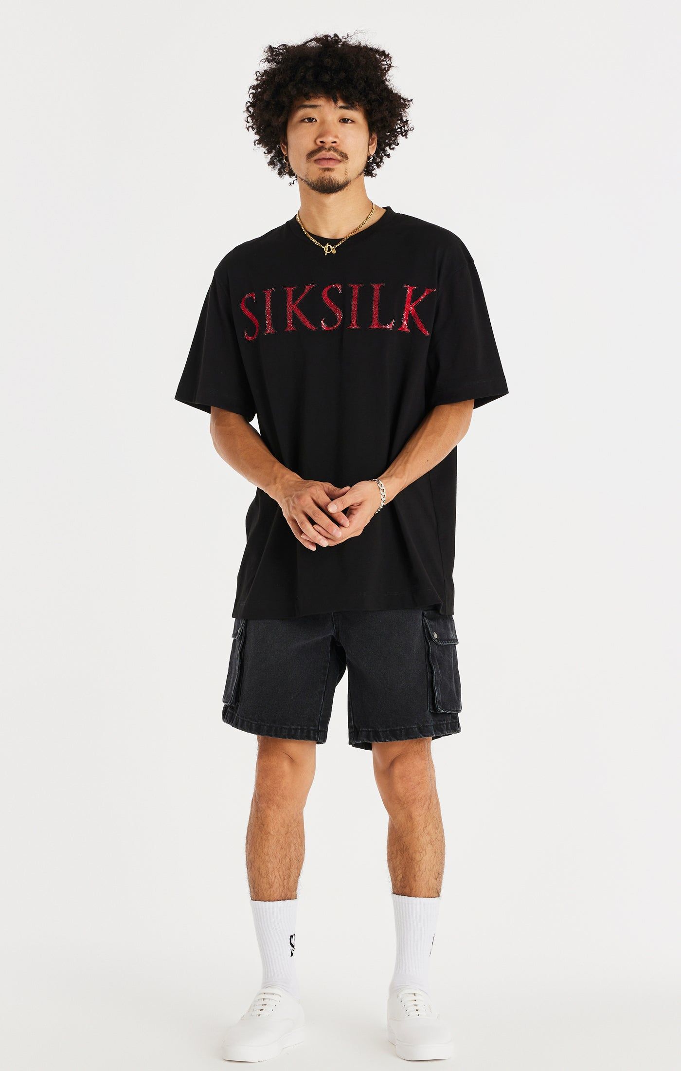 Black Denim Cargo Short sold by Siksilk product image thumbnail 5