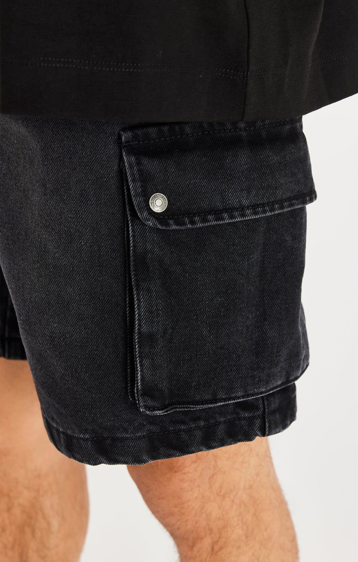 Black Denim Cargo Short sold by Siksilk product image thumbnail 2