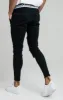 SikSilk Distressed Skinny Elasticated Jeans - Washed Black sold by Siksilk