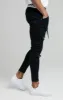 SikSilk Distressed Skinny Elasticated Jeans - Washed Black sold by Siksilk