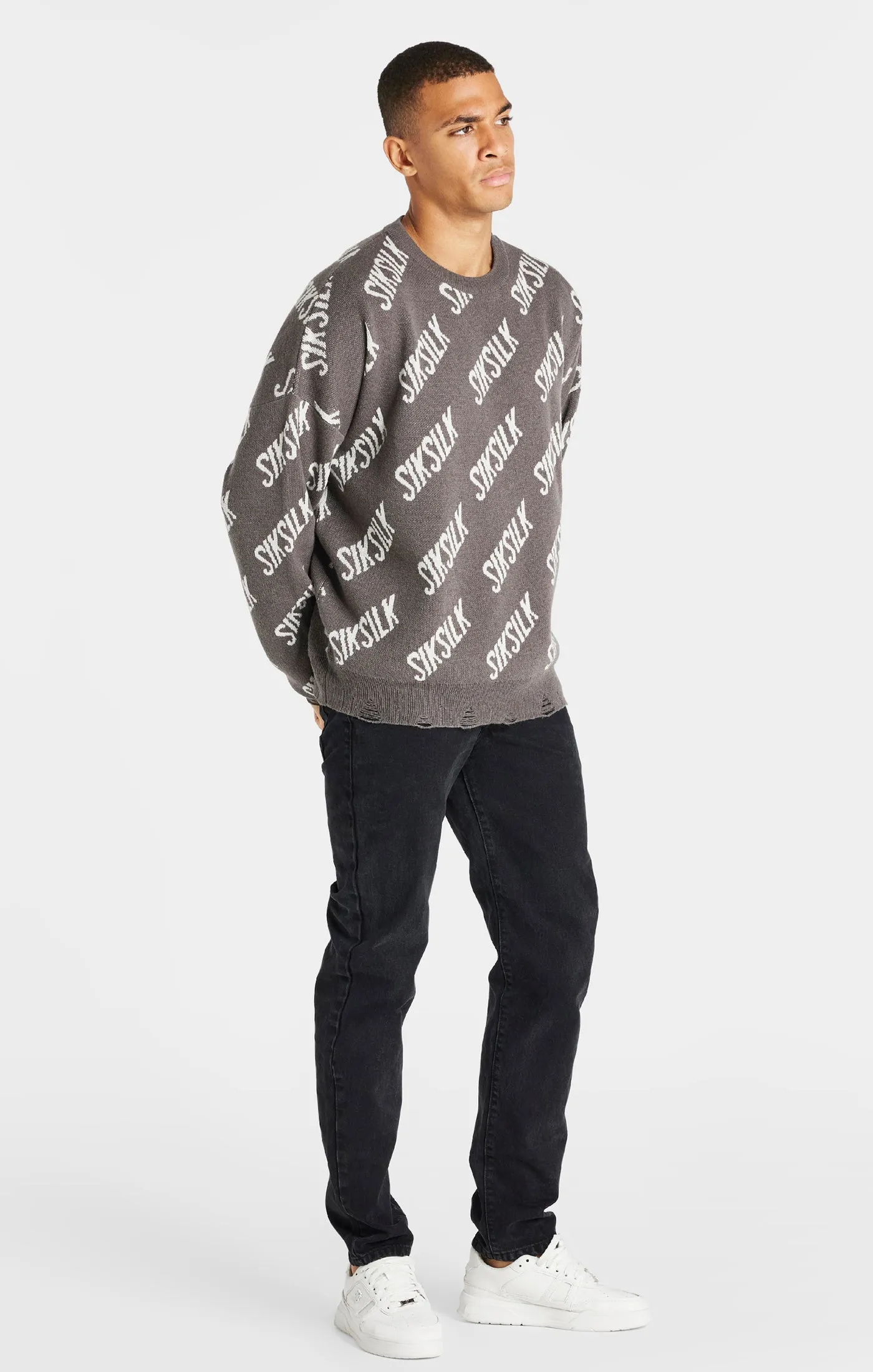 Black Knitted Sweater sold by Siksilk product image thumbnail 2