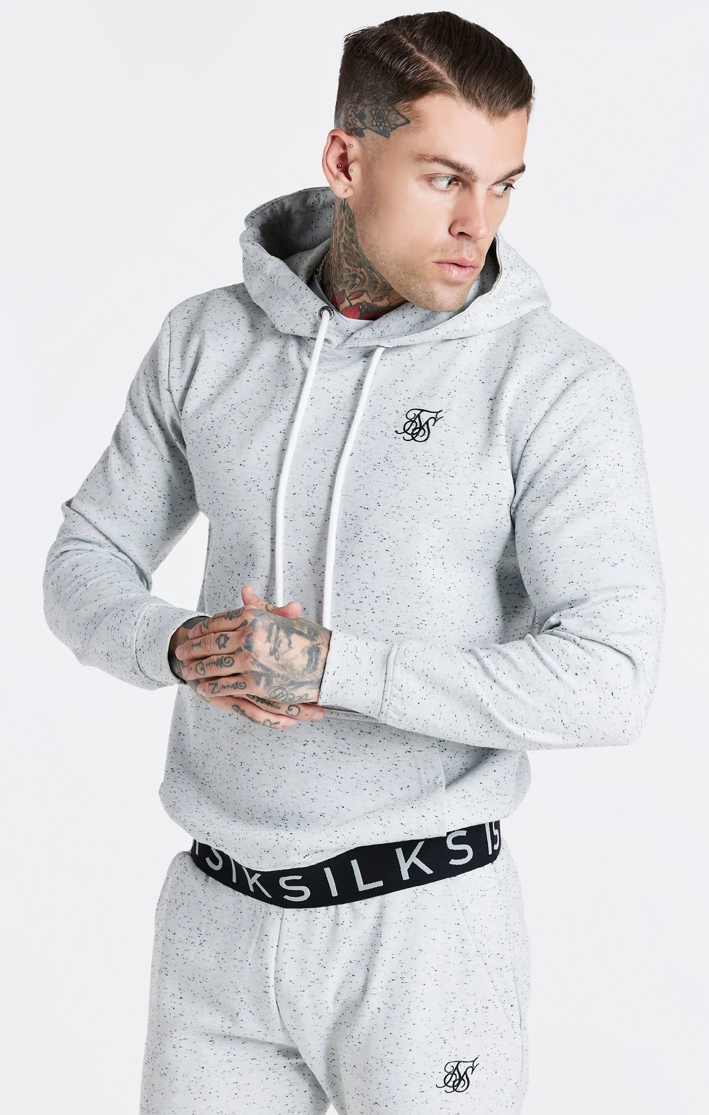 Grey Marl Overhead Hoodie sold by Siksilk