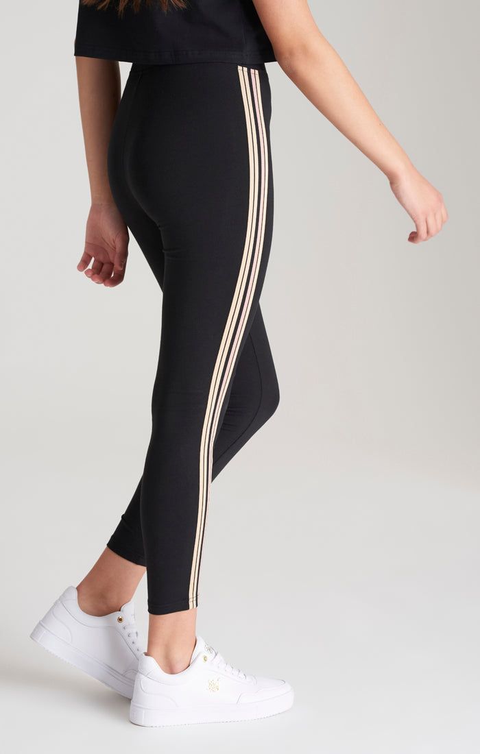 Girls Black Taped Legging sold by Siksilk product image thumbnail 3
