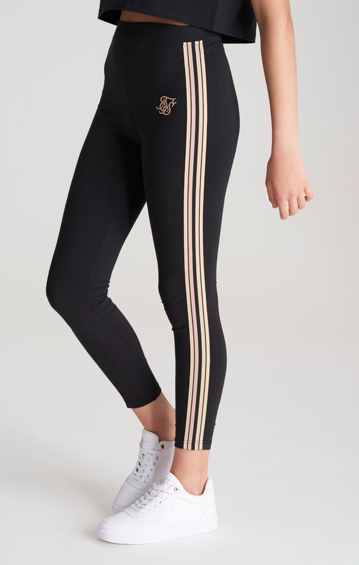 Girls Black Taped Legging sold by Siksilk product image thumbnail 2