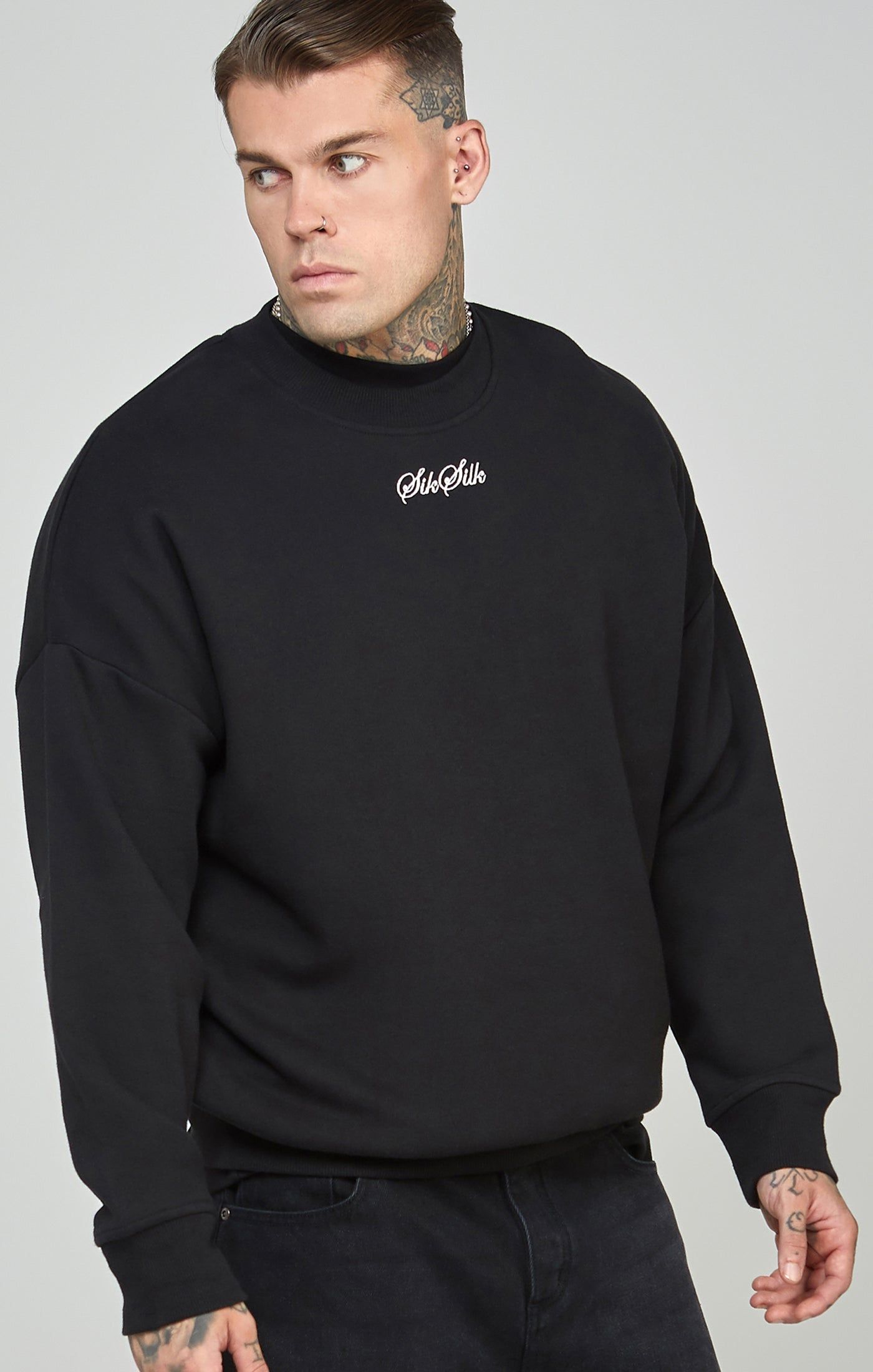 Script Logo Oversized Sweatshirt sold by Siksilk