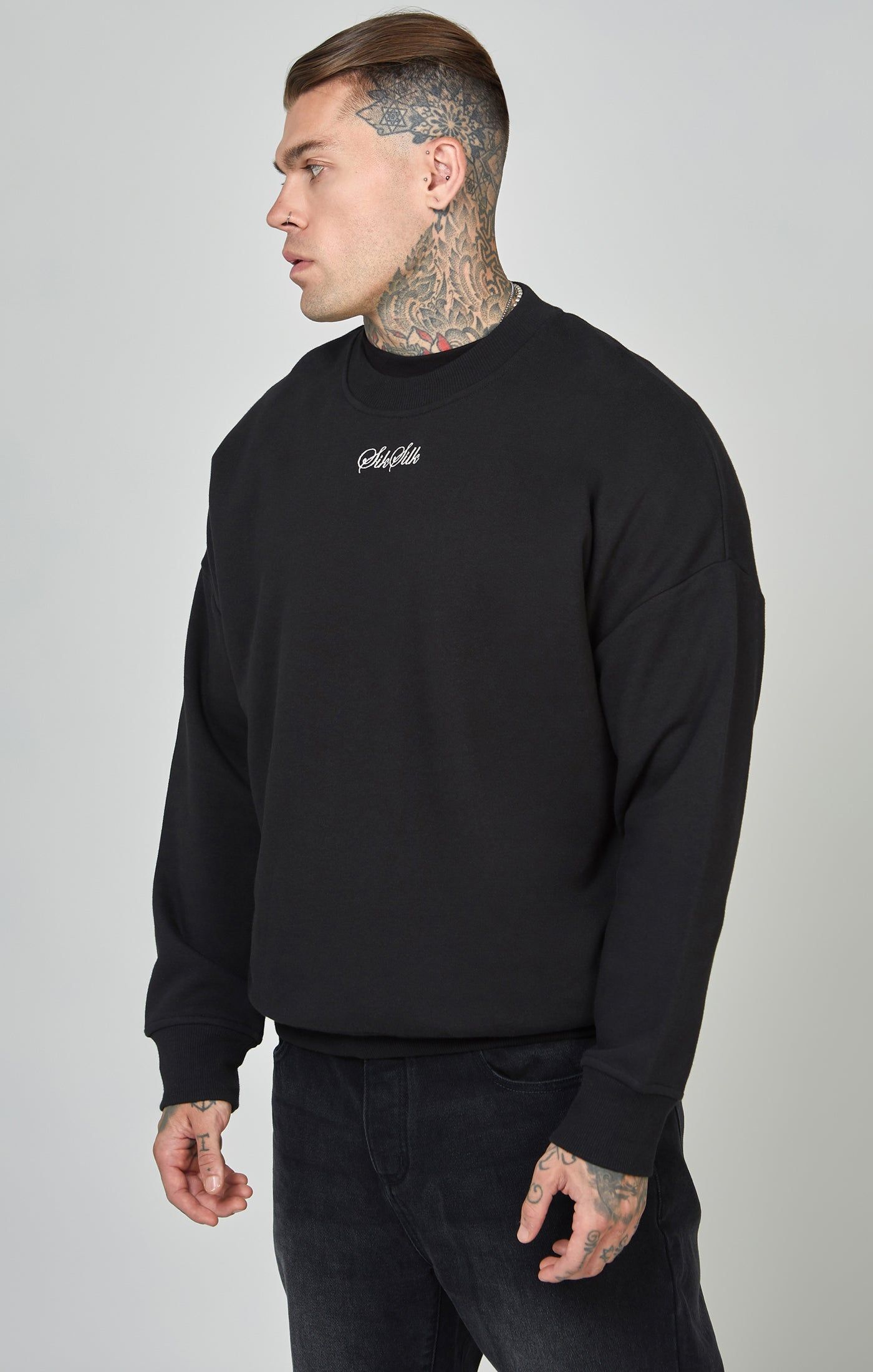 Script Logo Oversized Sweatshirt sold by Siksilk product image thumbnail 4