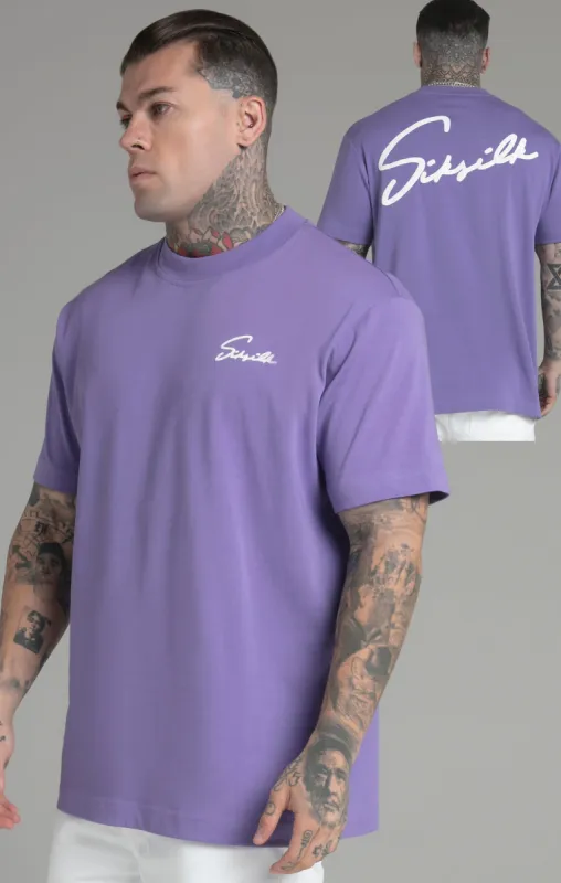Purple Script T-Shirt sold by Siksilk