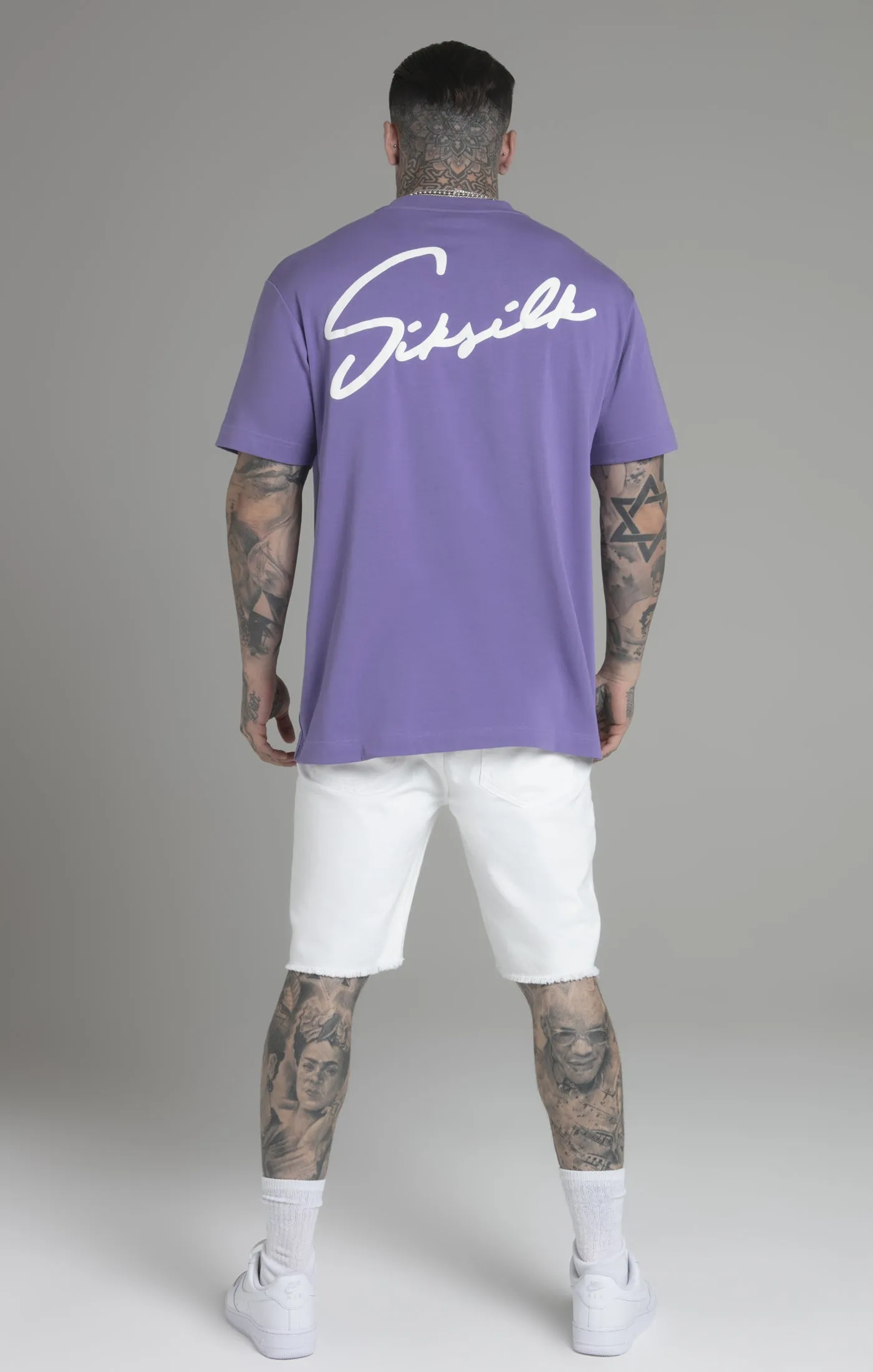 Purple Script T-Shirt sold by Siksilk product image thumbnail 5