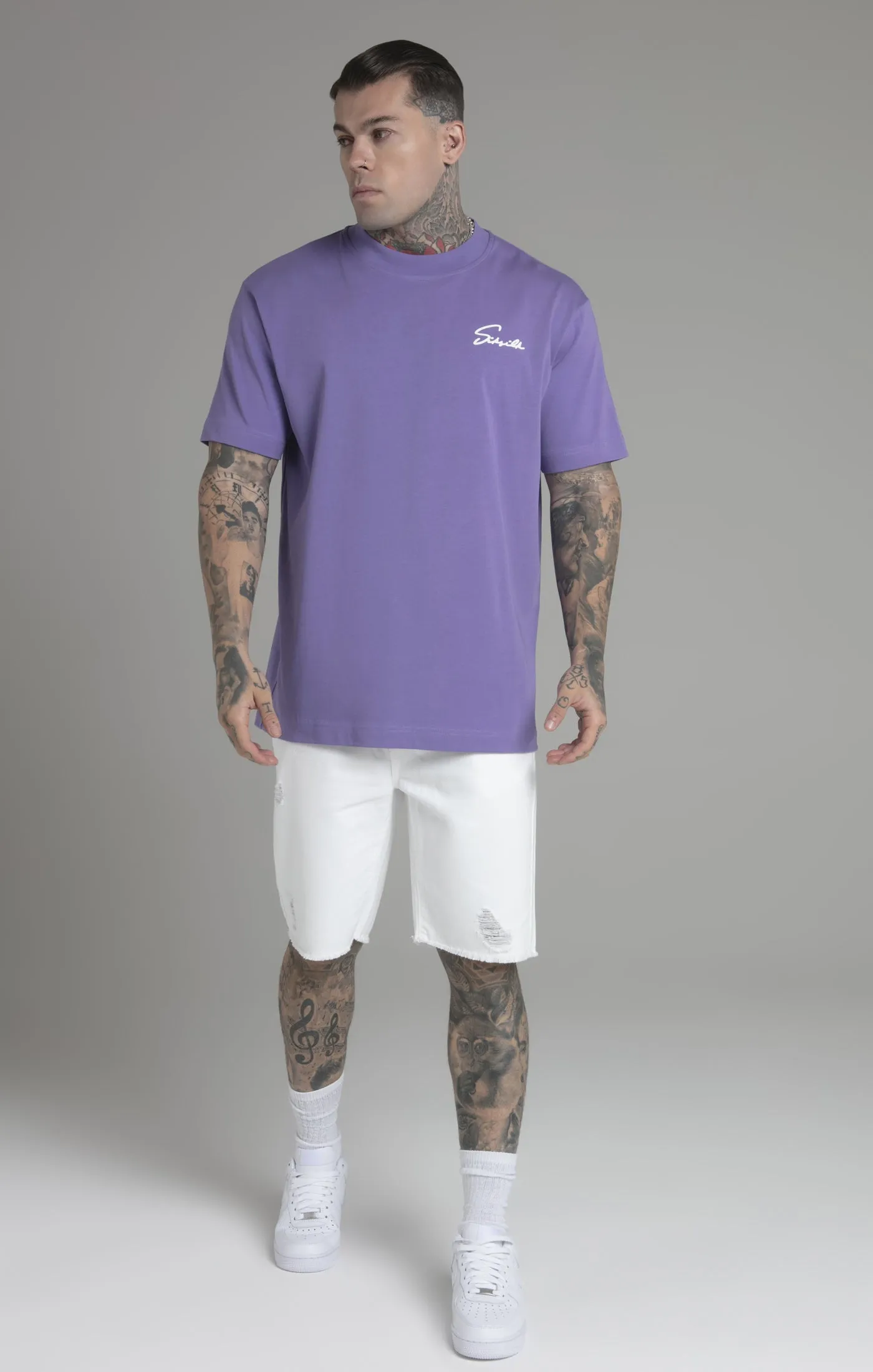 Purple Script T-Shirt sold by Siksilk product image thumbnail 2