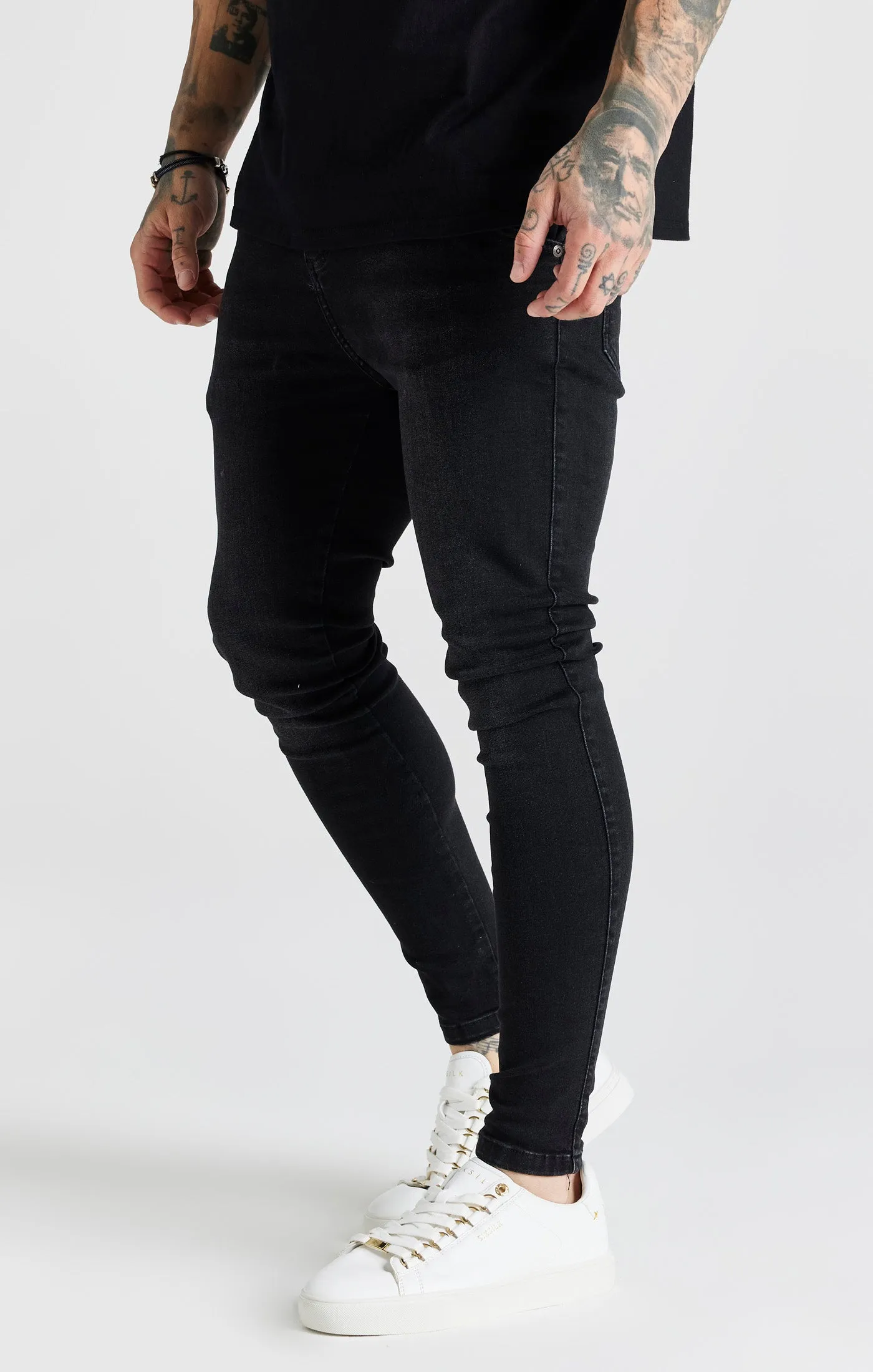 Black Washed Essential Skinny Jean sold by Siksilk