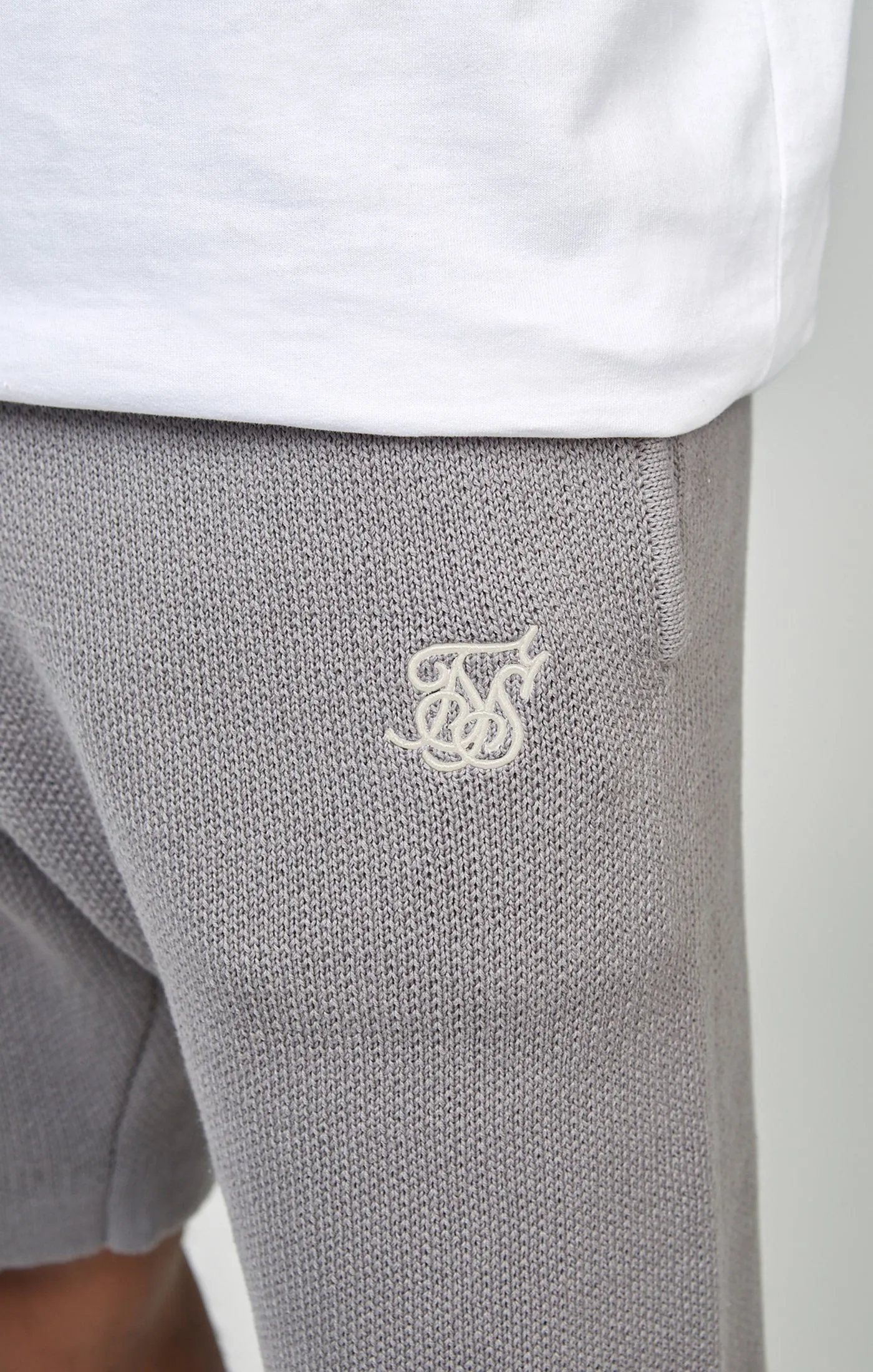 Grey Knitted Shorts sold by Siksilk product image thumbnail 4