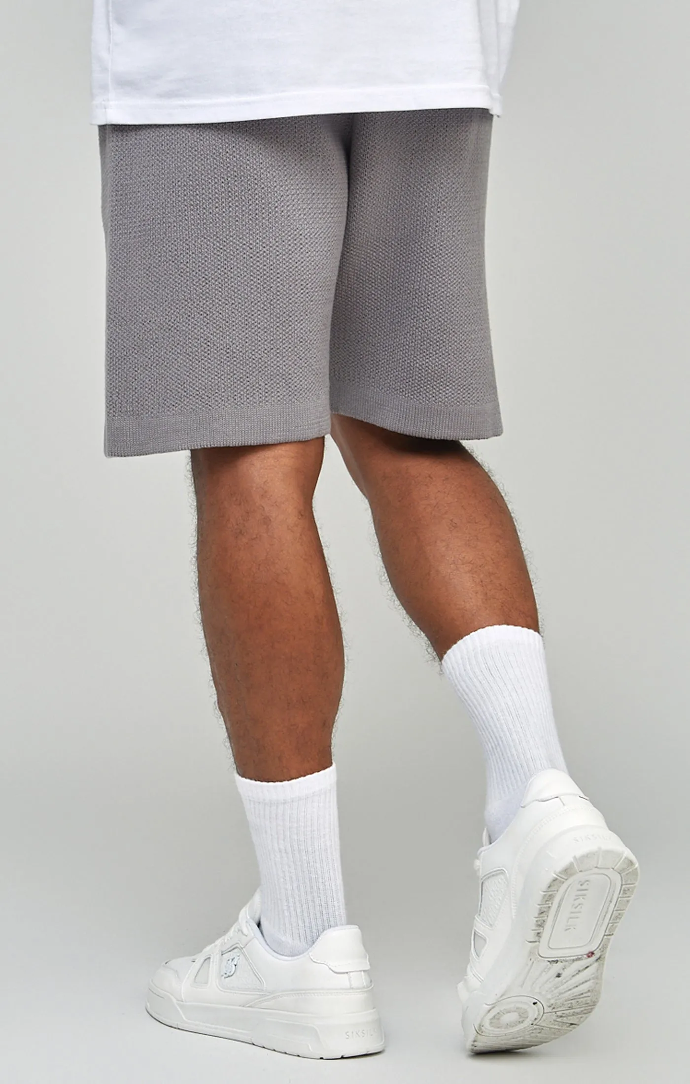 Grey Knitted Shorts sold by Siksilk product image thumbnail 3