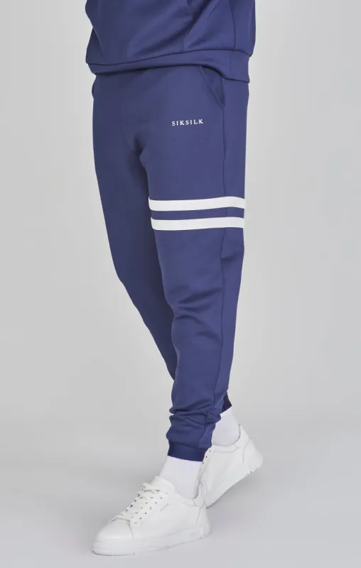 Navy Muscle Fit Joggers sold by Siksilk