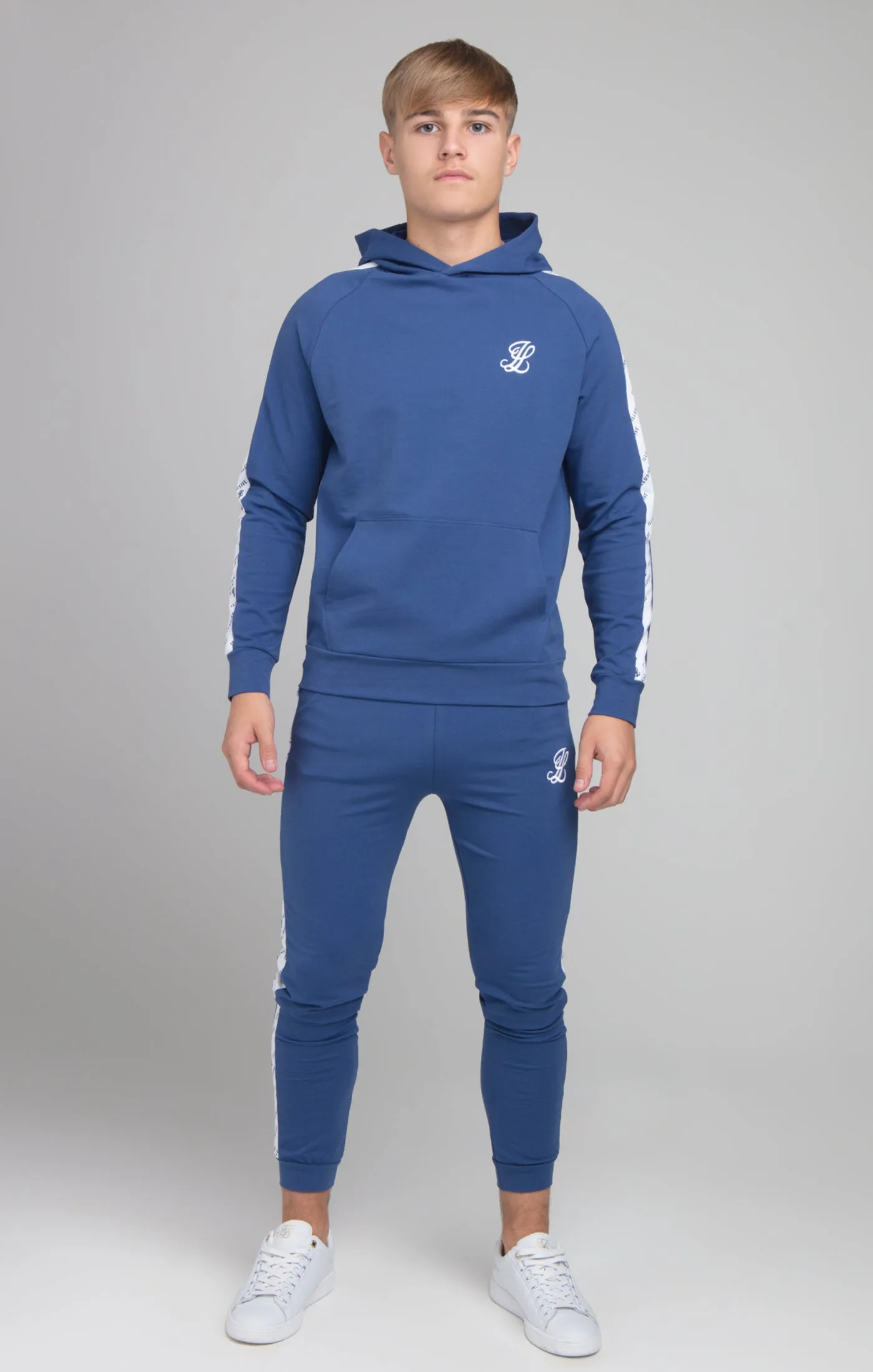 Illusive London AOP Panel Hoodie - Indigo sold by Siksilk product image thumbnail 4