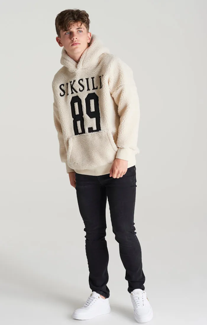 Boys Ecru Borg Hoodie sold by Siksilk product image thumbnail 3