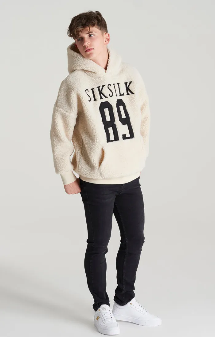 Boys Ecru Borg Hoodie sold by Siksilk product image thumbnail 4