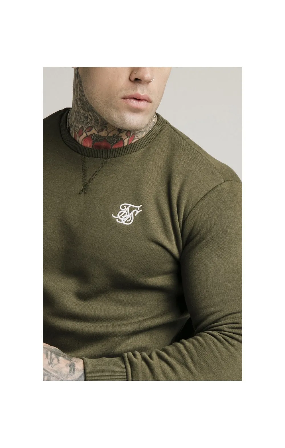 SikSilk Crew Sweat - Khaki sold by Siksilk