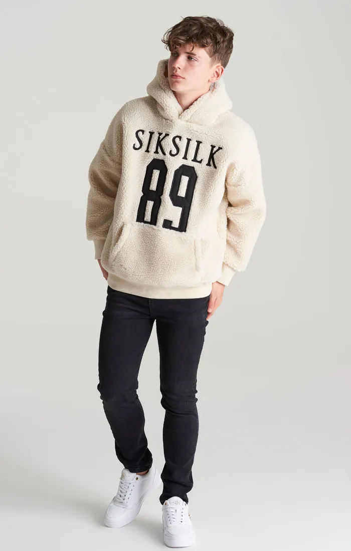 Boys Ecru Borg Hoodie sold by Siksilk product image thumbnail 5