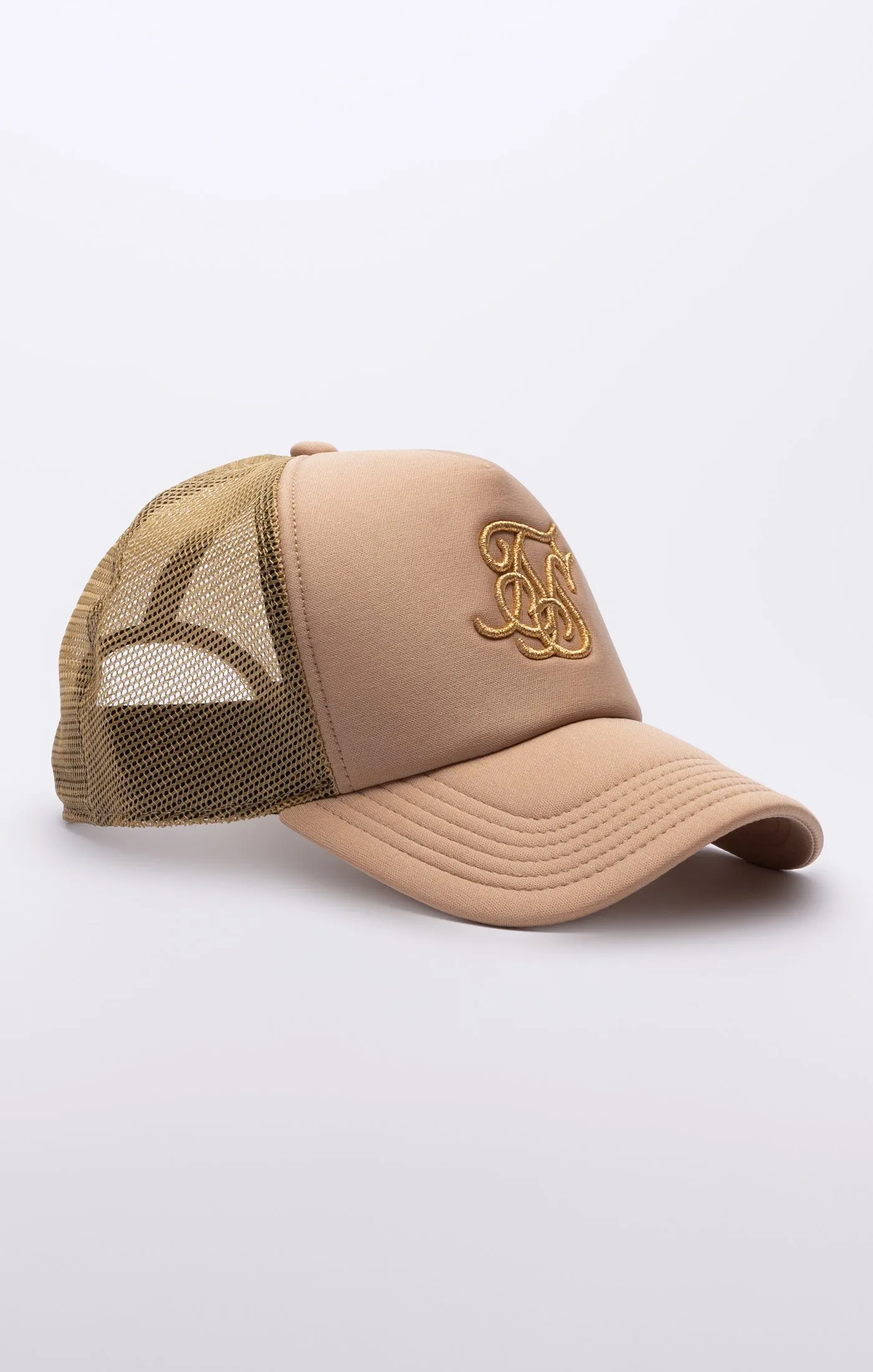 Beige Foam Trucker Cap sold by Siksilk product image thumbnail 2