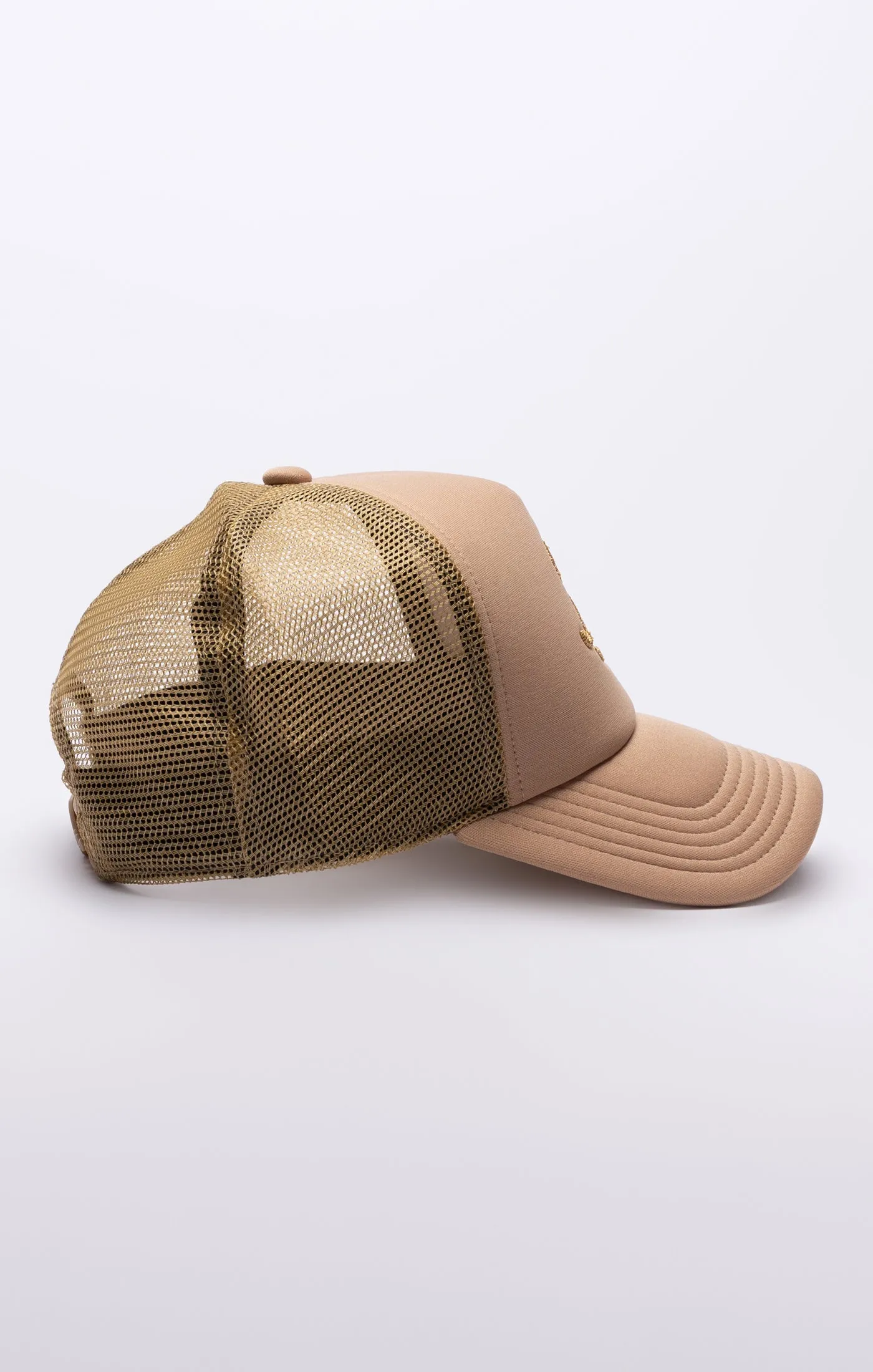 Beige Foam Trucker Cap sold by Siksilk product image thumbnail 3