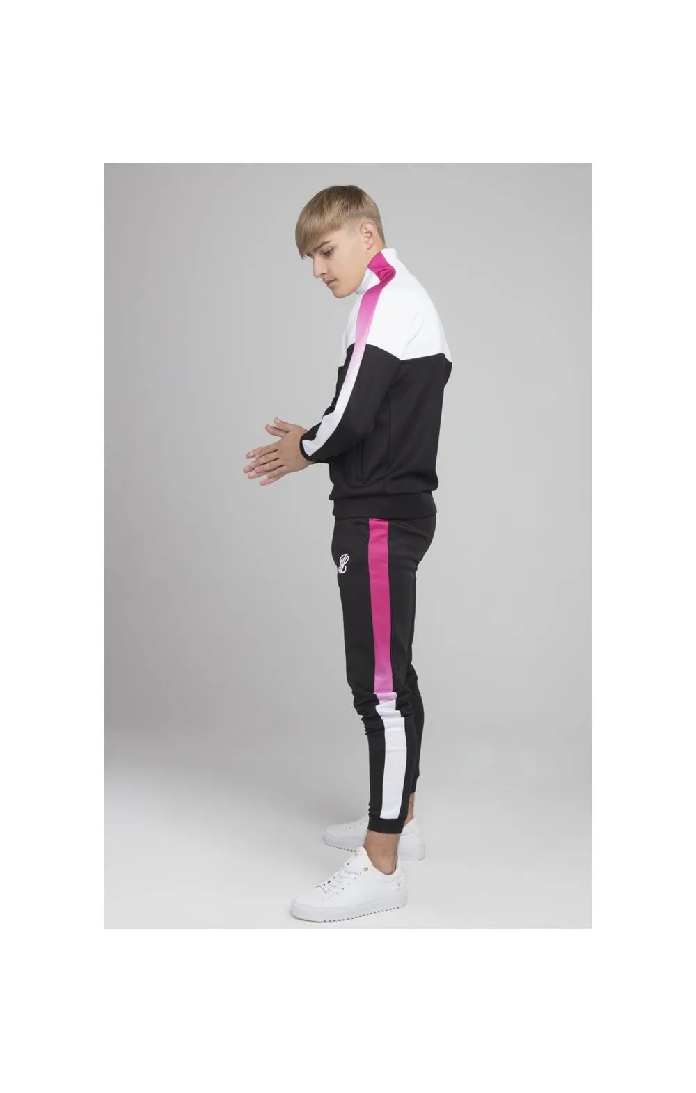Illusive London Fade Panel Funnel Neck - White sold by Siksilk product image thumbnail 3
