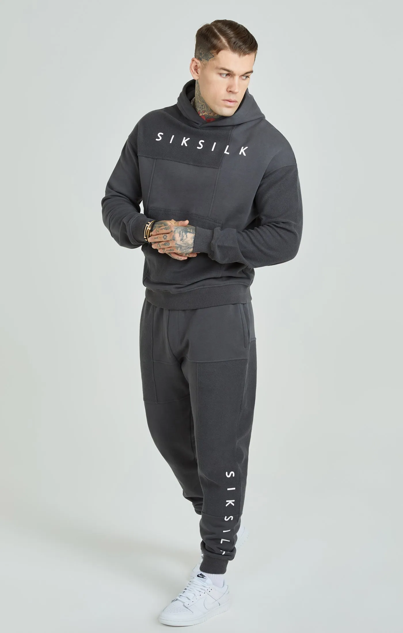 Dark Grey Cut & Sew Joggers sold by Siksilk product image thumbnail 2