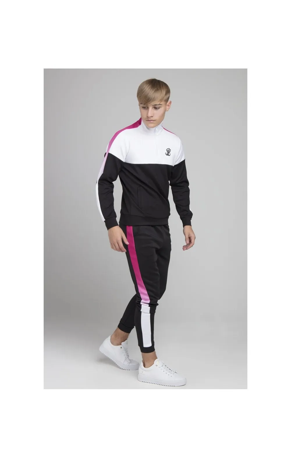 Illusive London Fade Panel Funnel Neck - White sold by Siksilk product image thumbnail 4