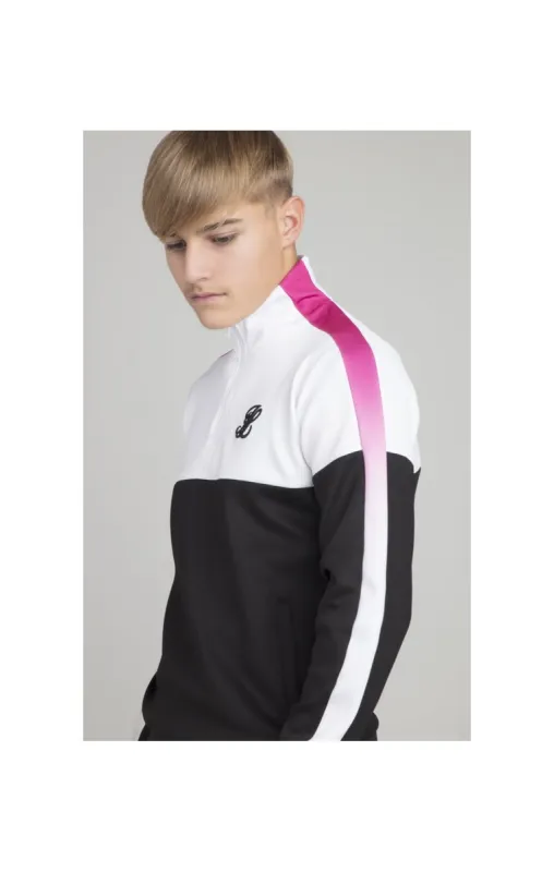 Illusive London Fade Panel Funnel Neck - White sold by Siksilk