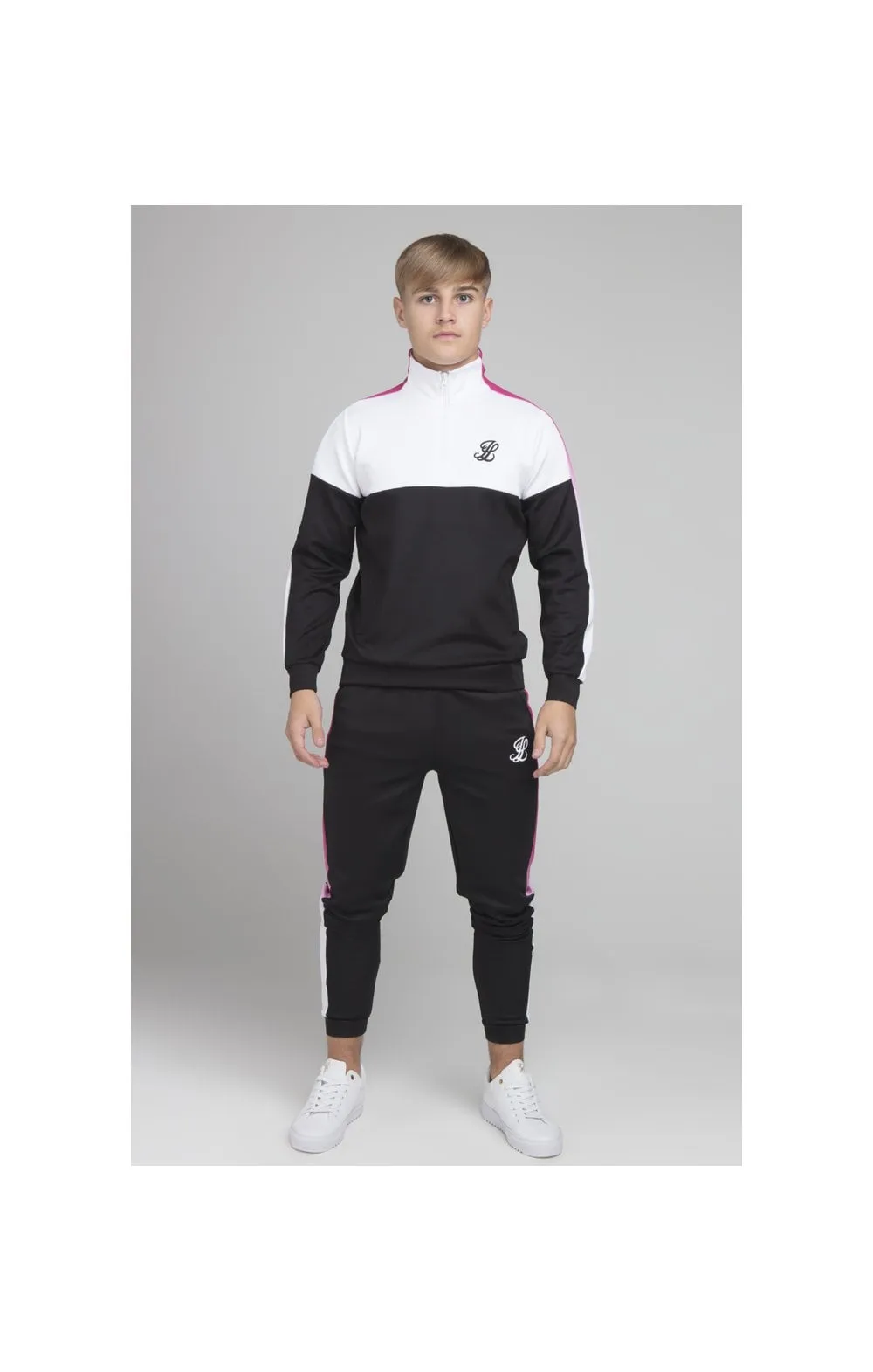 Illusive London Fade Panel Funnel Neck - White sold by Siksilk product image thumbnail 5
