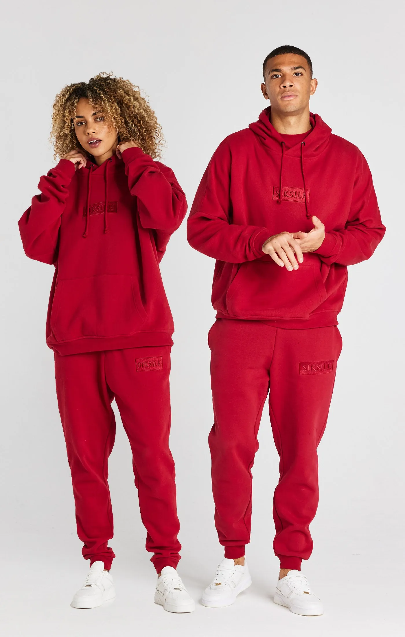 Red Overhead Drop Shoulder Hoodie sold by Siksilk