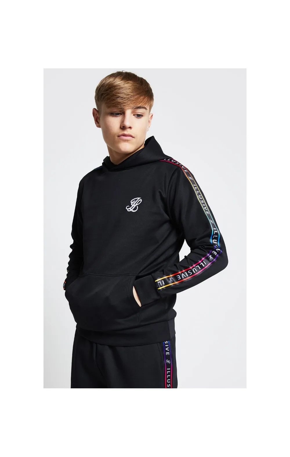 Illusive London Taped Overhead Hoodie - Black sold by Siksilk