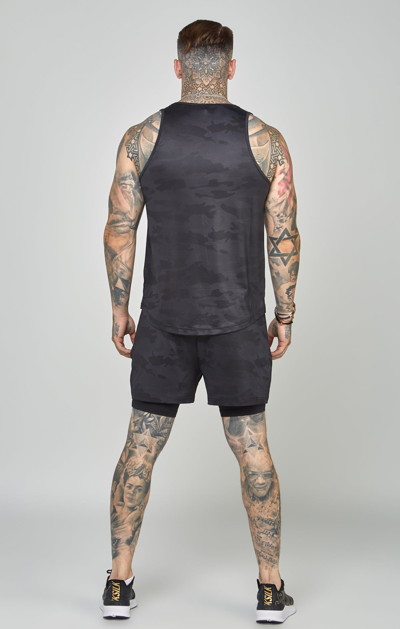 Camo Sports Curved Hem Muscle Fit Vest sold by Siksilk product image thumbnail 5