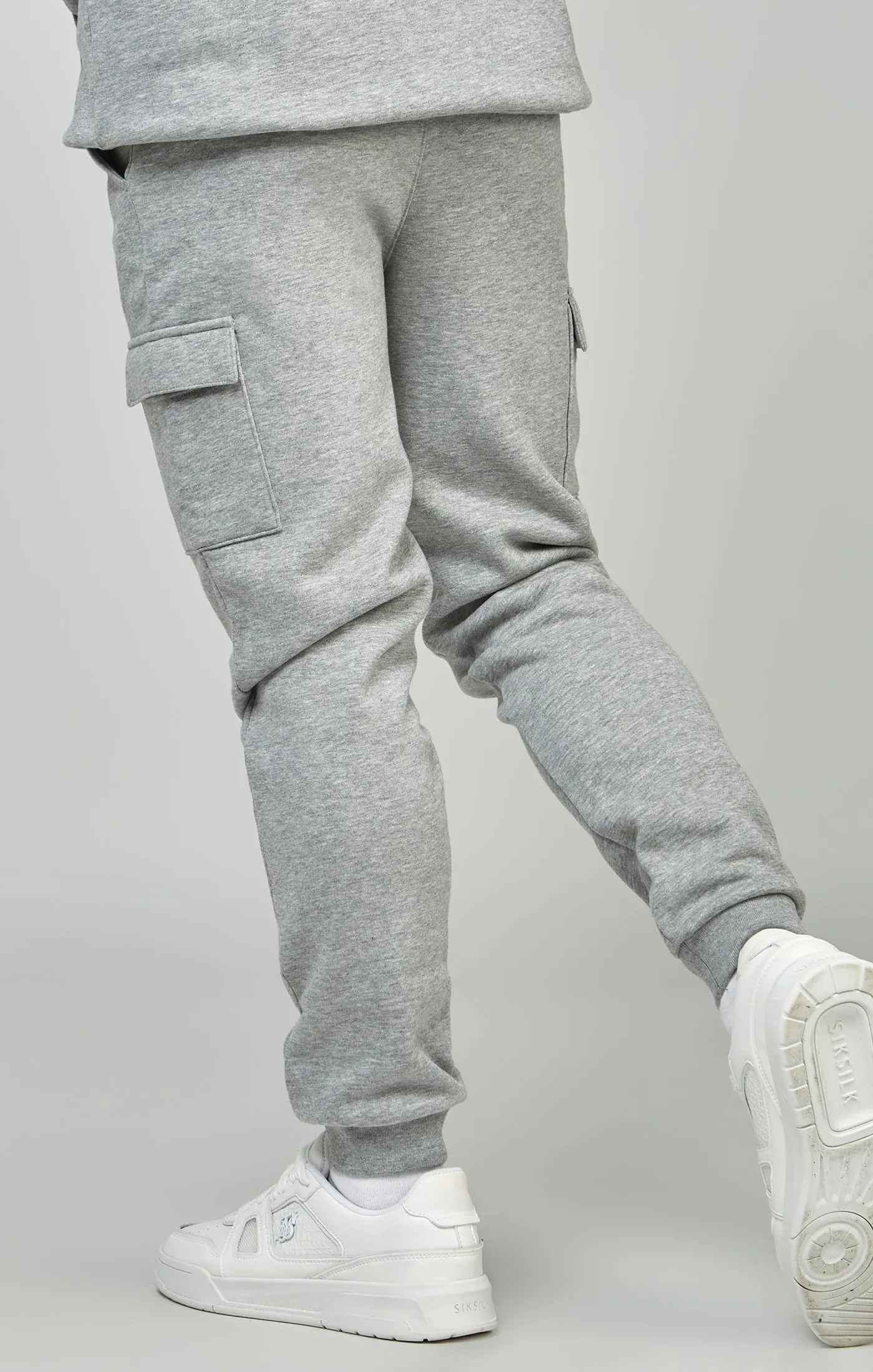Boys Grey Essentials Cargo Jogger sold by Siksilk product image thumbnail 4