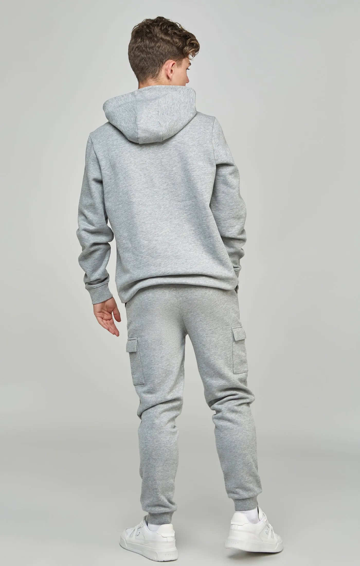Boys Grey Essentials Cargo Jogger sold by Siksilk product image thumbnail 5