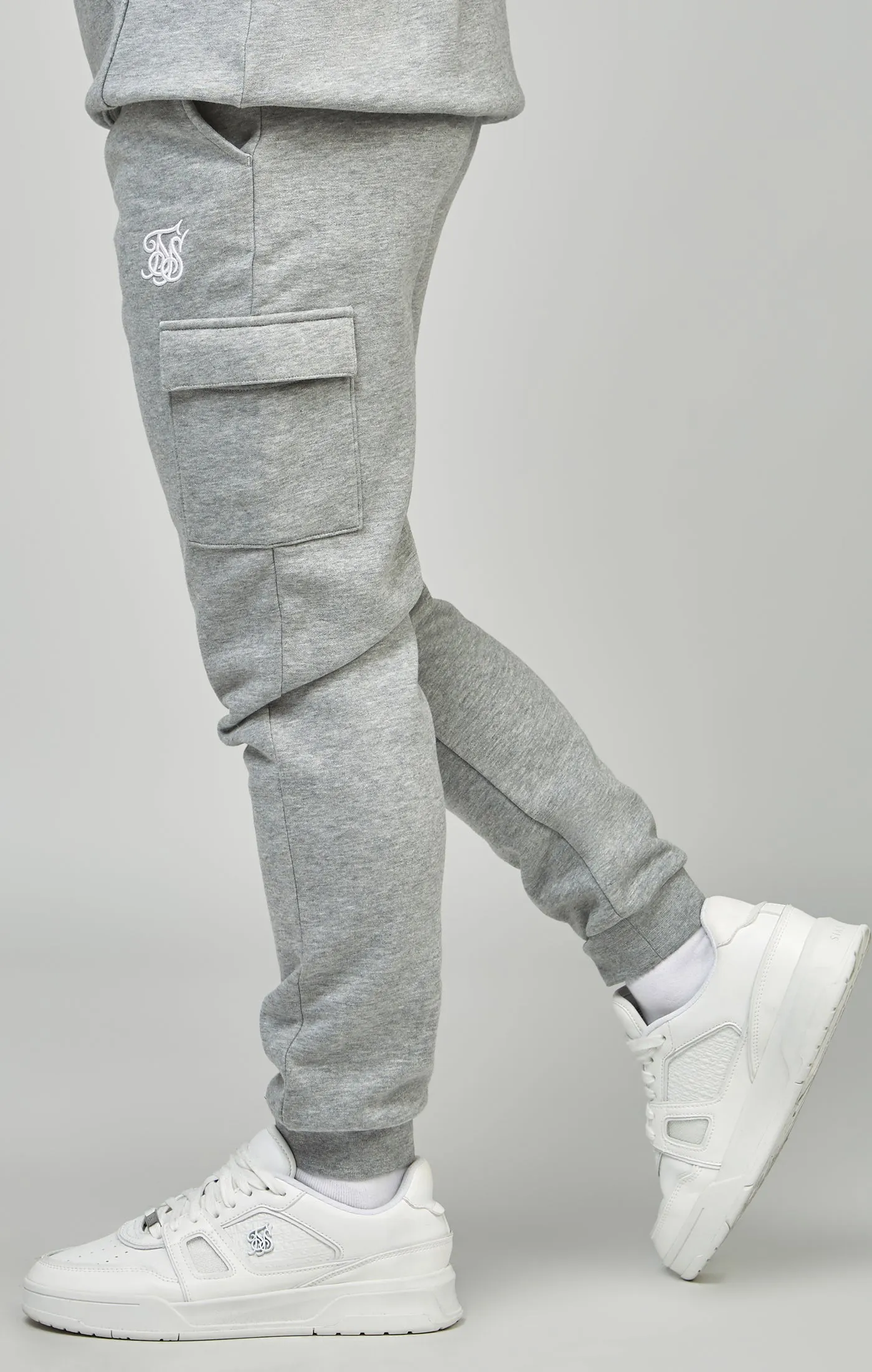 Boys Grey Essentials Cargo Jogger sold by Siksilk product image thumbnail 2