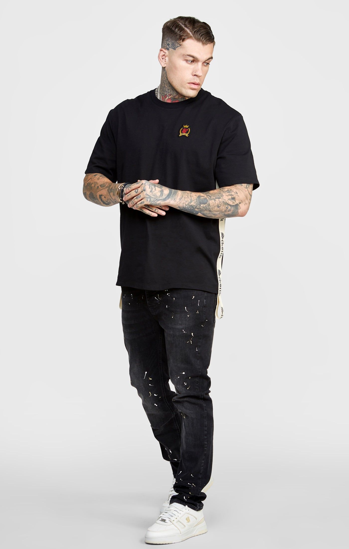 Black Wash Slim Fit Denim sold by Siksilk product image thumbnail 3