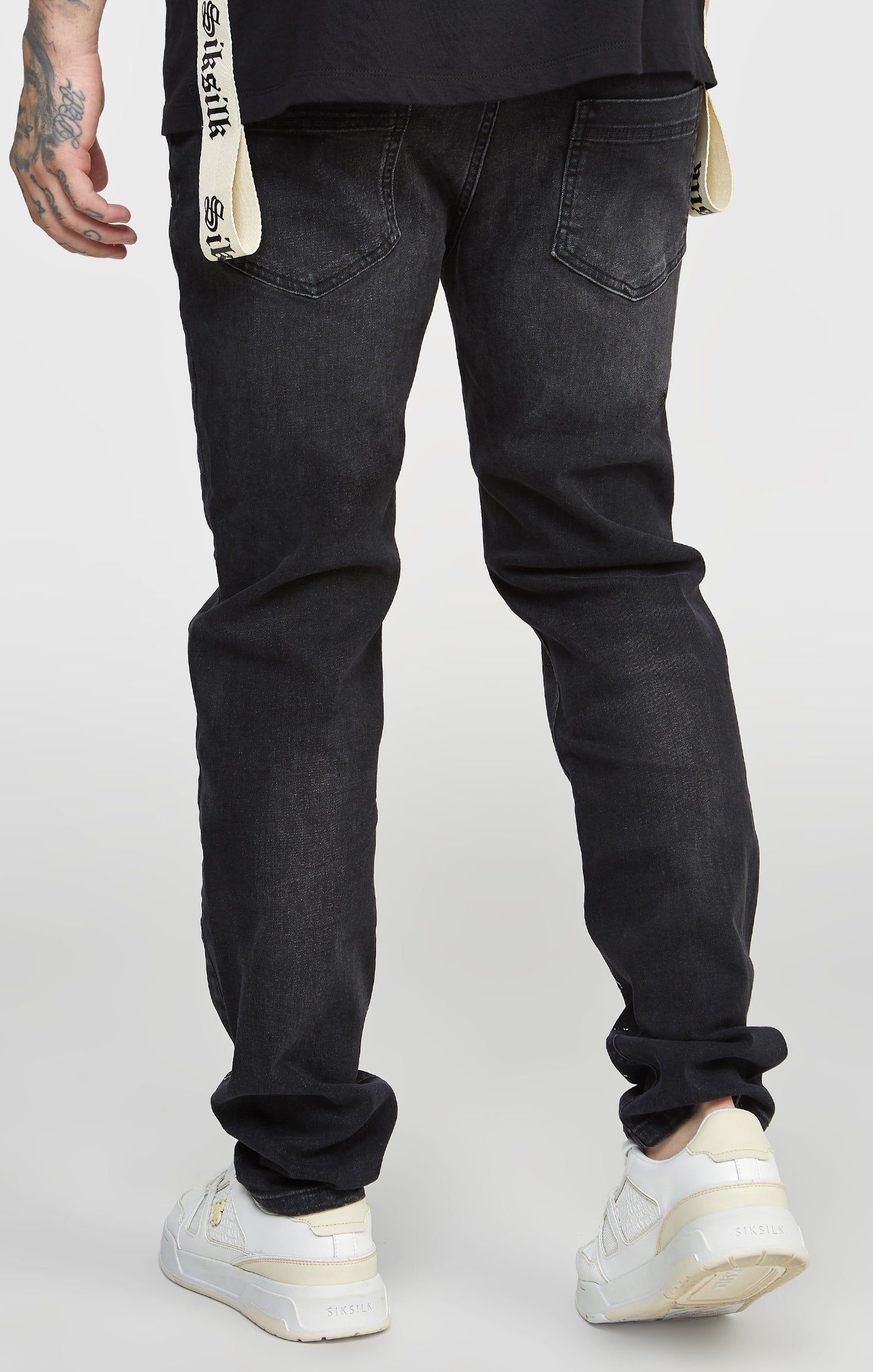 Black Wash Slim Fit Denim sold by Siksilk product image thumbnail 4