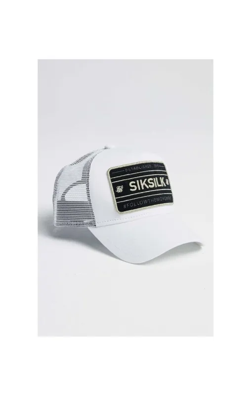 SikSilk Mesh Movement Trucker - White & Gold sold by Siksilk