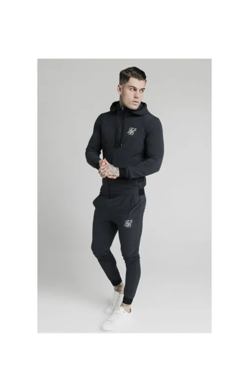 SikSilk Agility Poly Rib Zip Through Hoodie - Midnight Navy sold by Siksilk