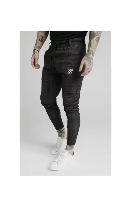 SikSilk Tape Waist Pinstripe Pant - Black & Pink sold by Siksilk