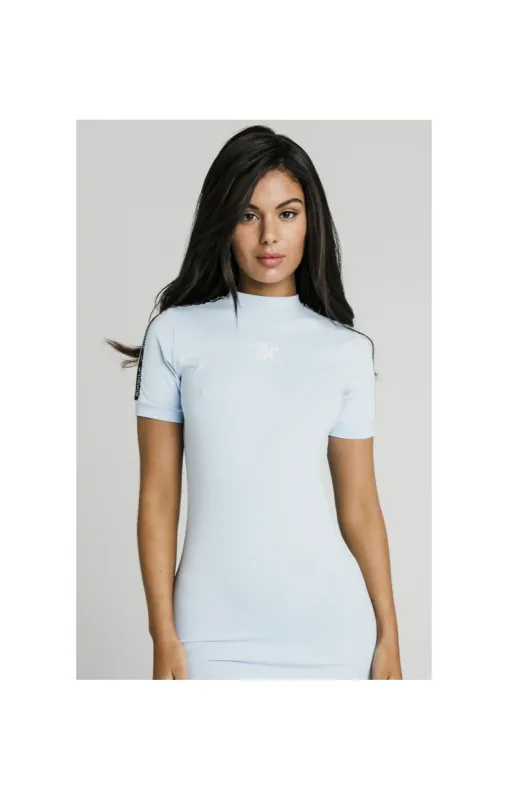 SikSilk Sky Tape Bodycon Dress - Light Blue sold by Siksilk