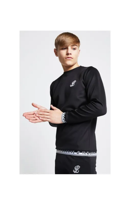 Illusive London Taped Crew Sweater - Black sold by Siksilk