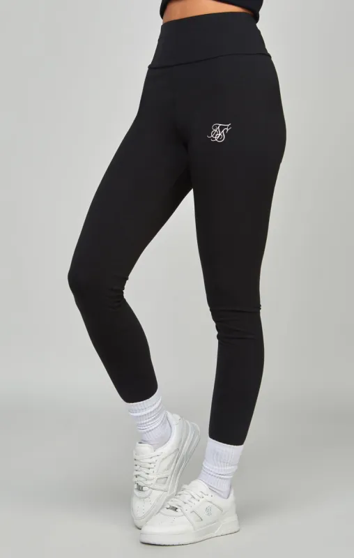 Black High Waist Leggings sold by Siksilk