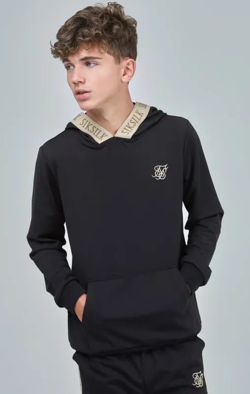 Boys Black Taped Hoodie sold by Siksilk