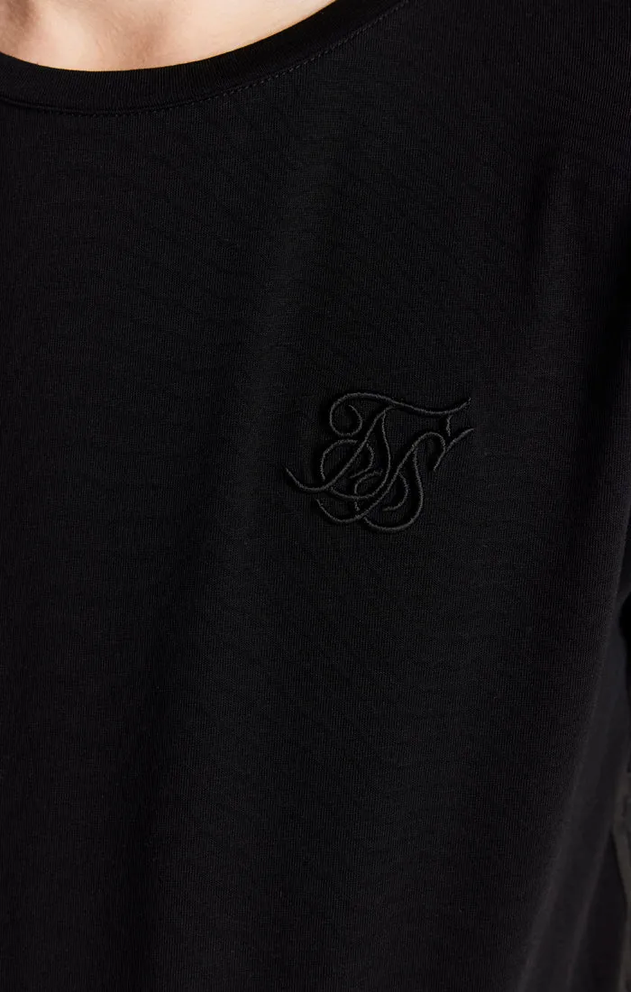 Boys Black Side Taped T-Shirt sold by Siksilk product image thumbnail 3